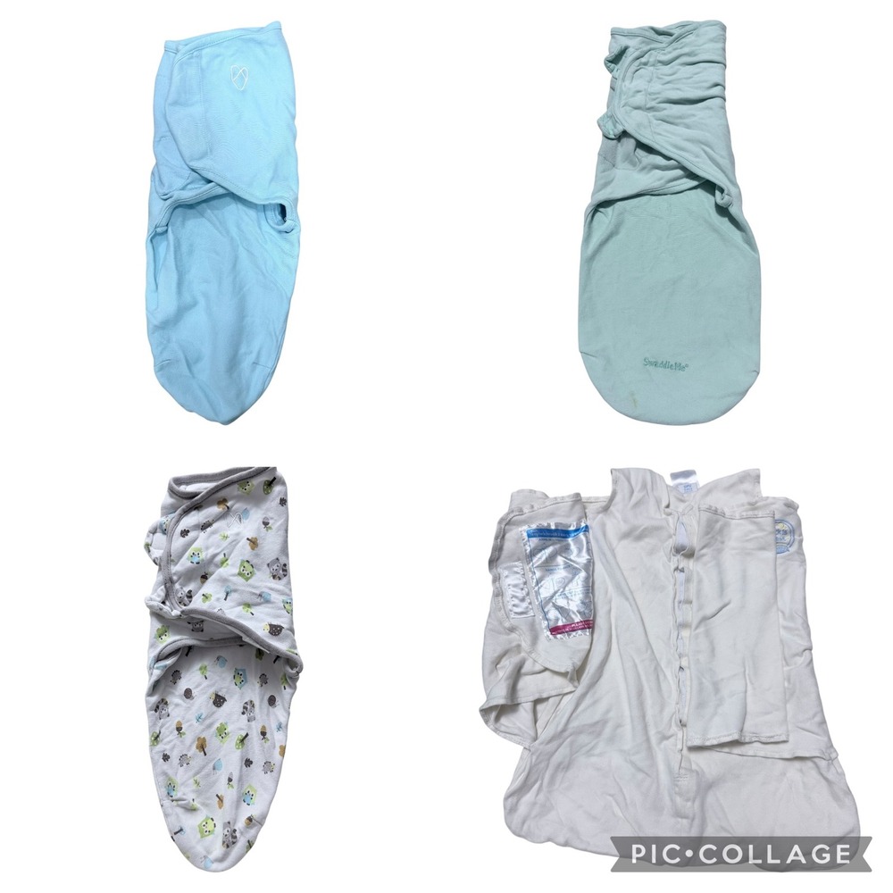 Bundle of infant sleep sack swaddles. Size NB &small -med various type Halo‎